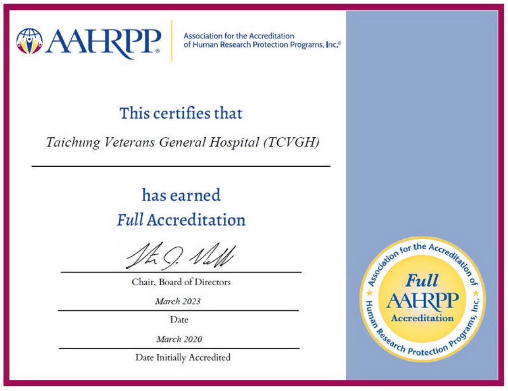 AAHRPP Full Accreditation for Reaccreditation
