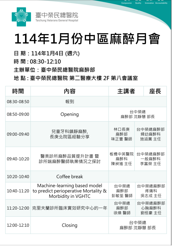 2025.01.04 麻醉部月會