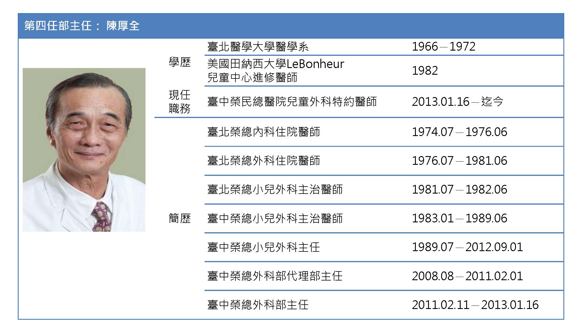 第四任部主任