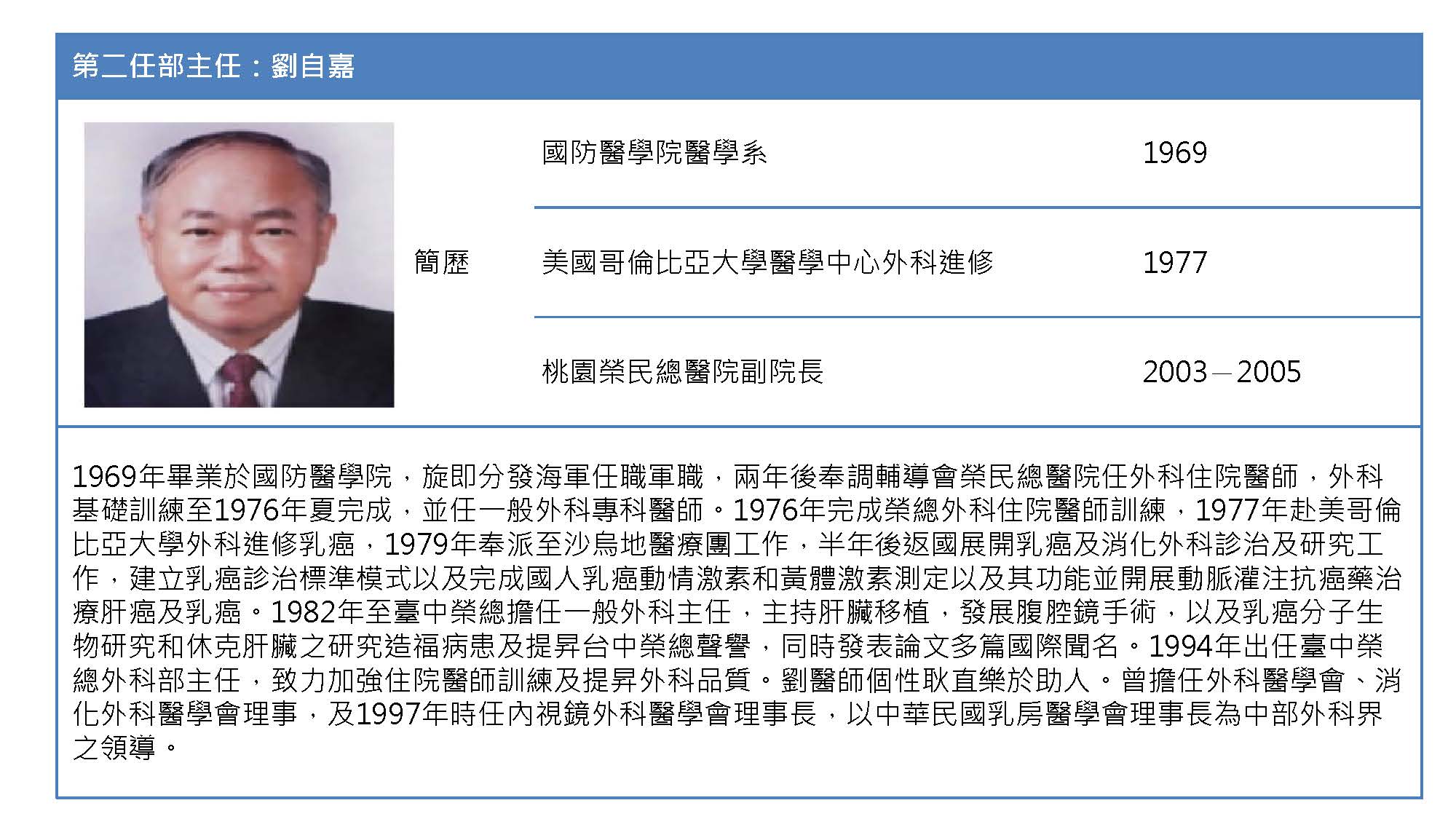 第二任部主任