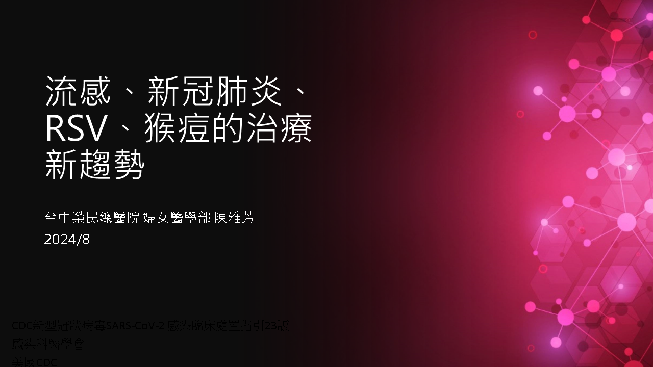 2024流感新冠猴痘治療