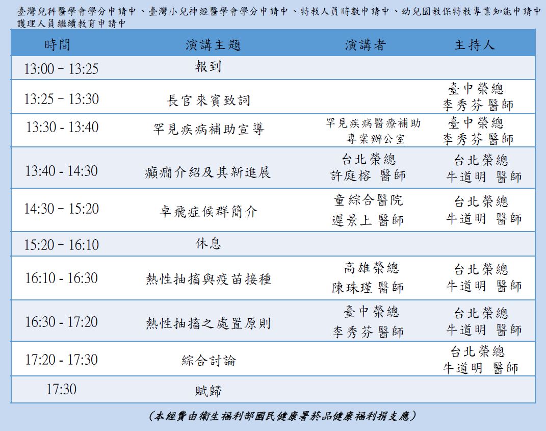 臺北卓飛繼續教育課程表