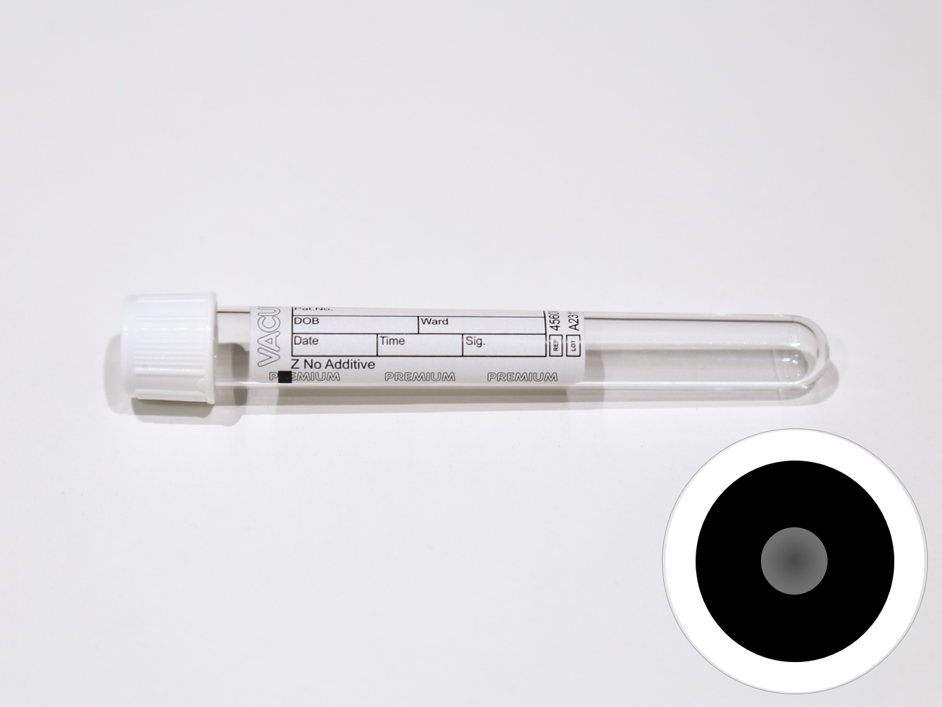 白黑旋蓋尿管 (編號:96)