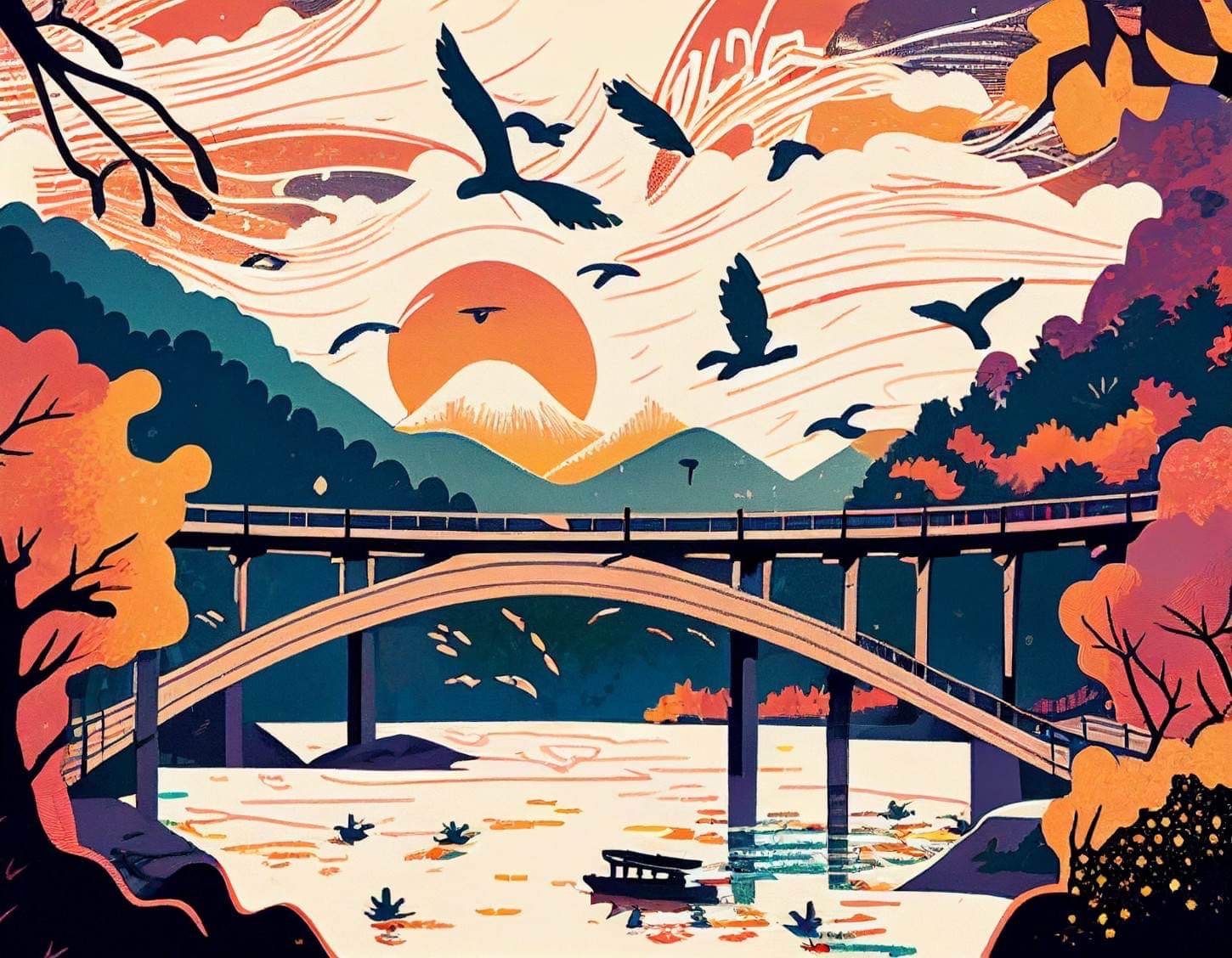 秋風渡月橋 (小彤 發想)