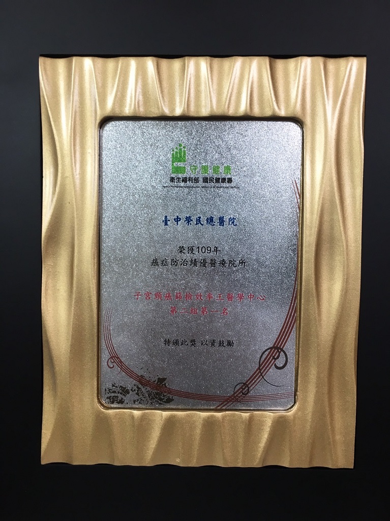 2020子宮頸癌效率王獎牌