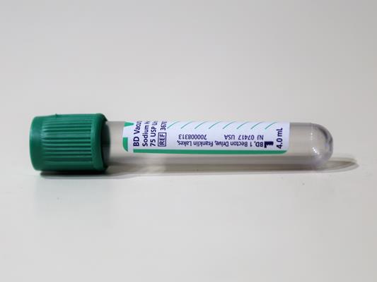 綠頭鋰鹽肝素管